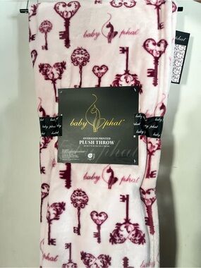 Baby Phat pink plush oversized throw blanket